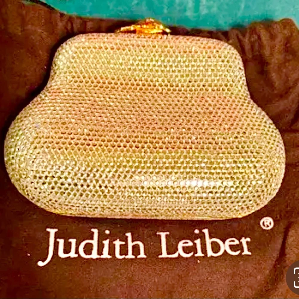 Stunning vintage Judith Leiber swarovski crystal clutch handbag flower f… - Picture 8 of 11
